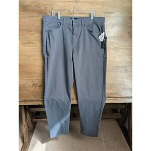 Travis Mathew Golf Pants Mens 38 Gray Pinstripe Performance Straight Leg 1MX282